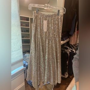 Sparky silver Topshop skirt